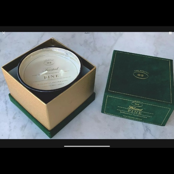 DW HOME FROSTED PINE CANDLE RICHLY SCENTED GIFT BOX NEW - Picture 2 of 4